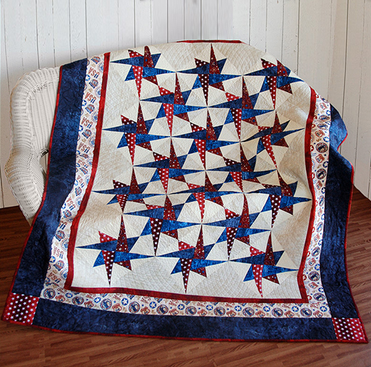 Patriotic Starry Path Quilt Pattern
