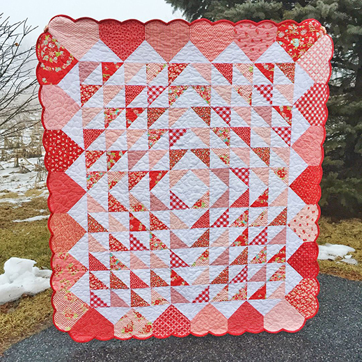 Valentines Hearts Afloat Quilt