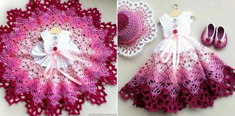 crochet baby frock designs