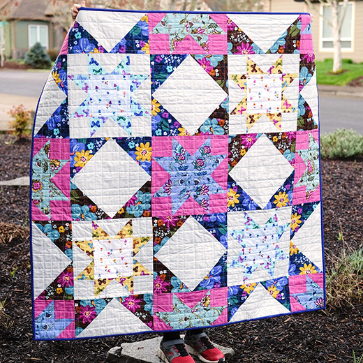 Dilly Dahlia Giant Block Quilt