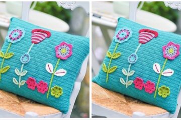 Crochet Cushion Cover ( Flower design)