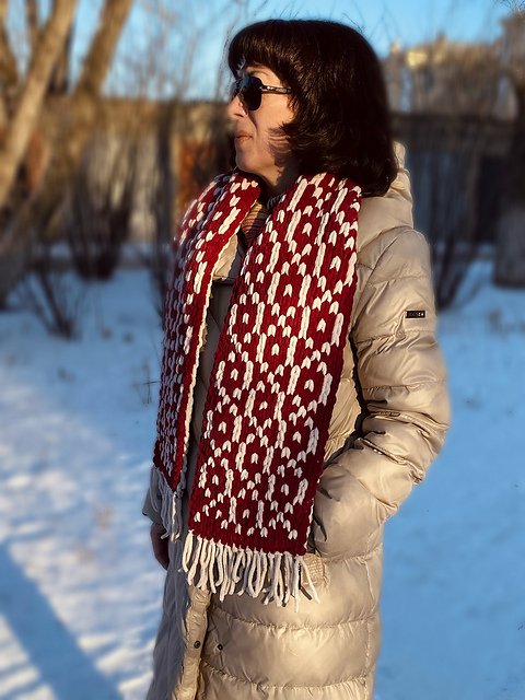 Chains Winter Scarf – Crochet Pattern