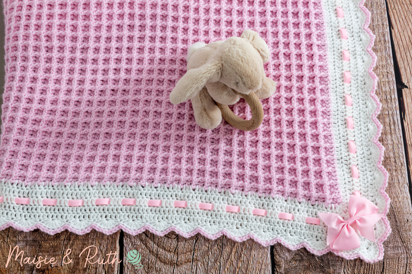 Crochet Waffle Stitch – Baby Blanket