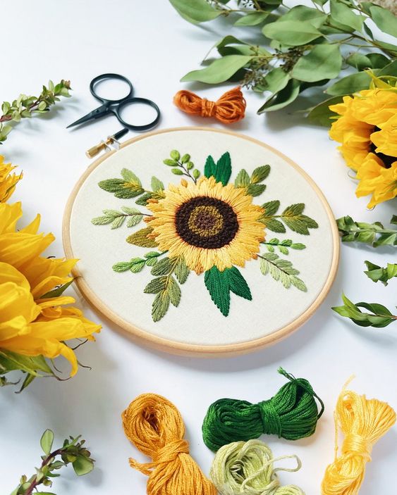Sunflower Embroidery