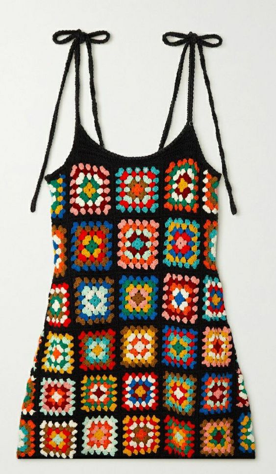 Granny Square Crochet Dress Pattern Free